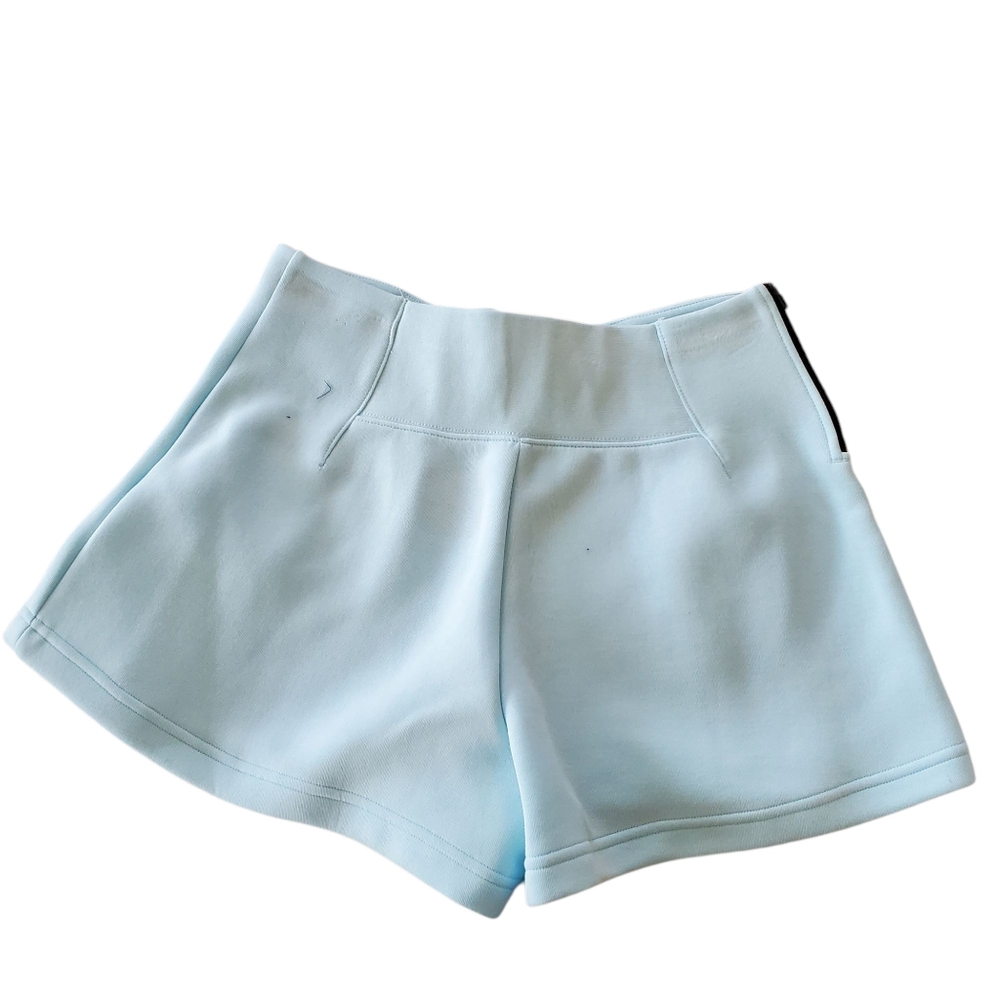 Nike Tech Sportswear Fleece High Rise 3" Pleated Shorts Blue Gym Nwt - Picture 8 of 8
